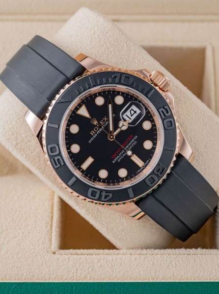 Rolex Yachtmaster 40 Rose Gold Oysterflex