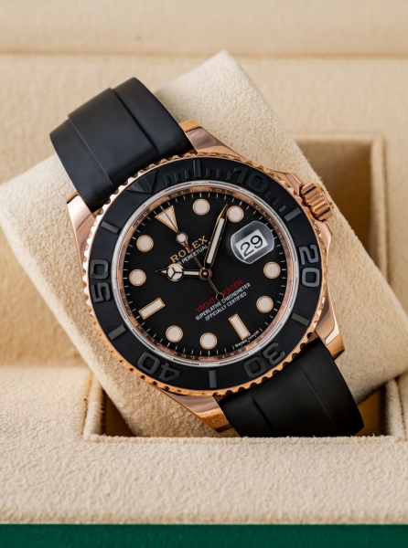 Rolex Yachtmaster 40 Rose Gold Oysterflex