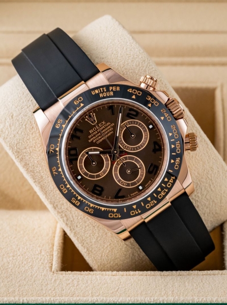 Rolex Daytona Rose Gold Chocolate Arabic Dial