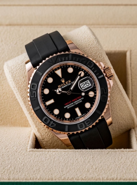Rolex Yachtmaster 40 Rose Gold Oysterflex