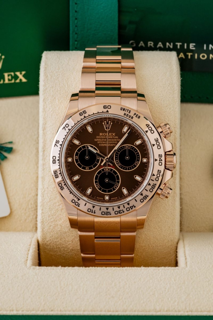 Rolex Daytona Rose Gold  Choco Dial di secondo polso