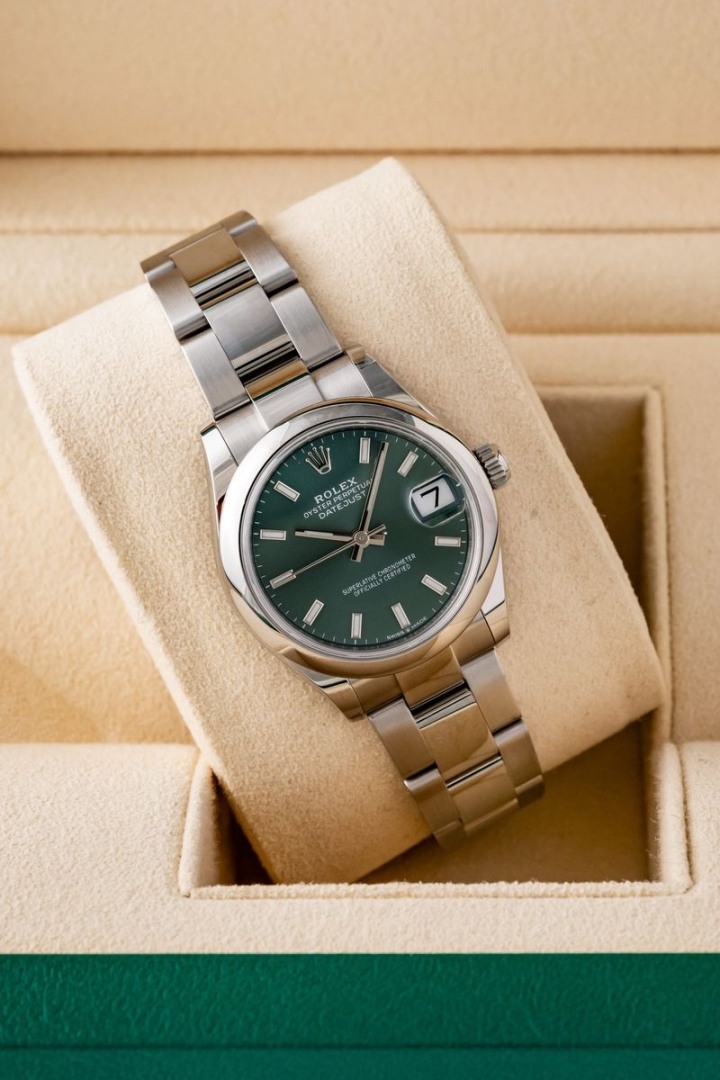 Set originale Rolex Datejust 31mm Green Mint