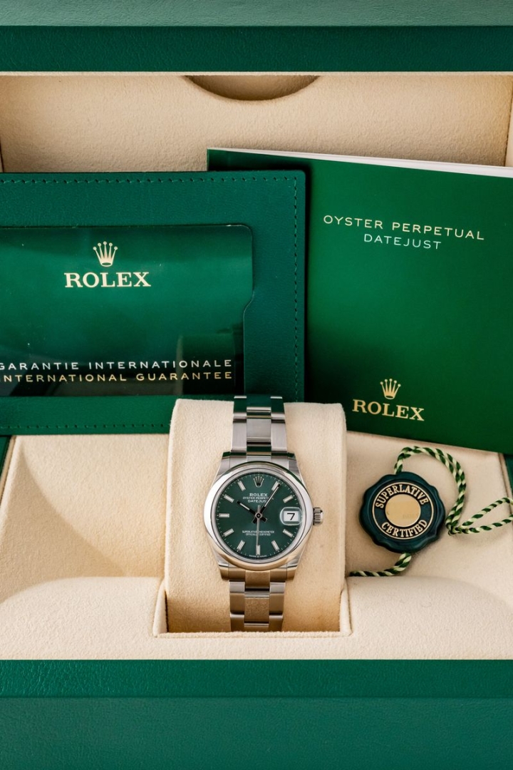 Vendita Rolex Datejust 31mm Green Mint