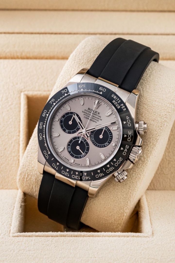Rolex Daytona White Gold Grey Dial Oysterflex usato garantito