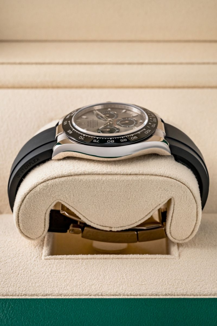 Rolex Daytona White Gold Grey Dial Oysterflex