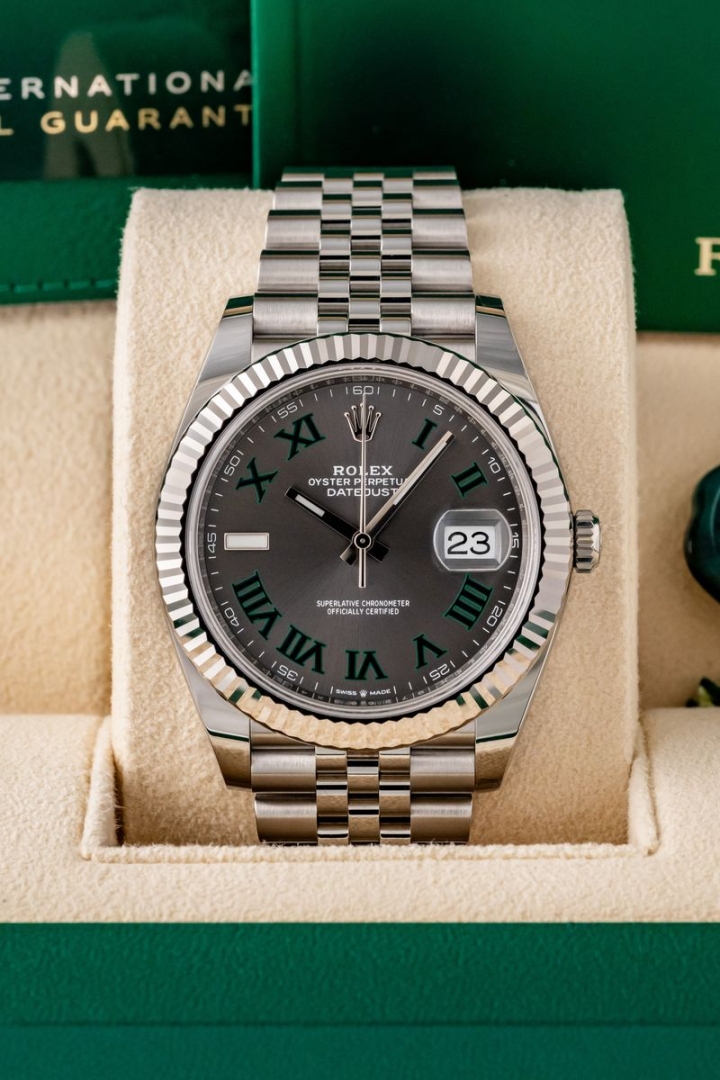 Rolex Datejust 41mm Wimbledon Dial di secondo polso