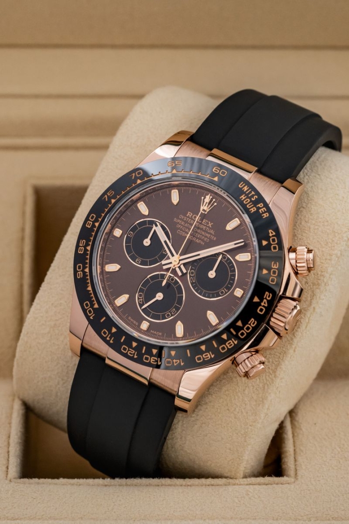 Rolex Daytona Rose Gold Choco Index Oysterflex usato garantito