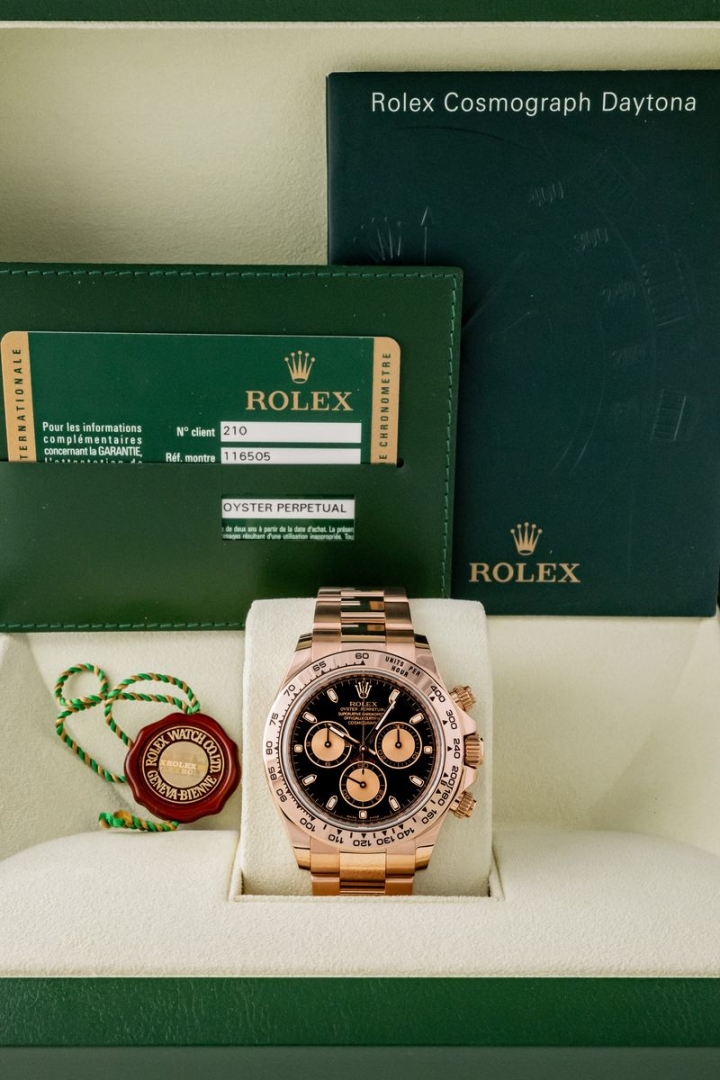 Vendita Rolex Daytona Rose Gold  Black Dial