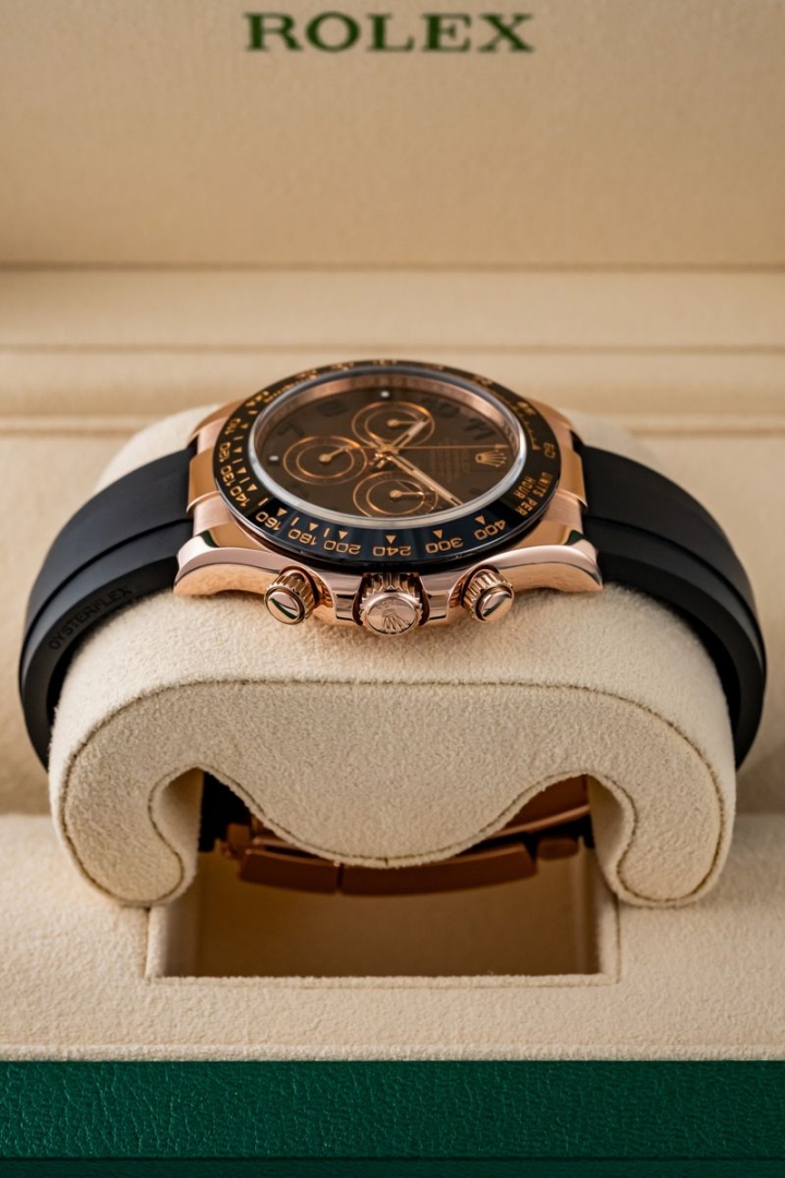 Rolex Daytona Rose Gold Chocolate Arabic Dial in ottime condizioni