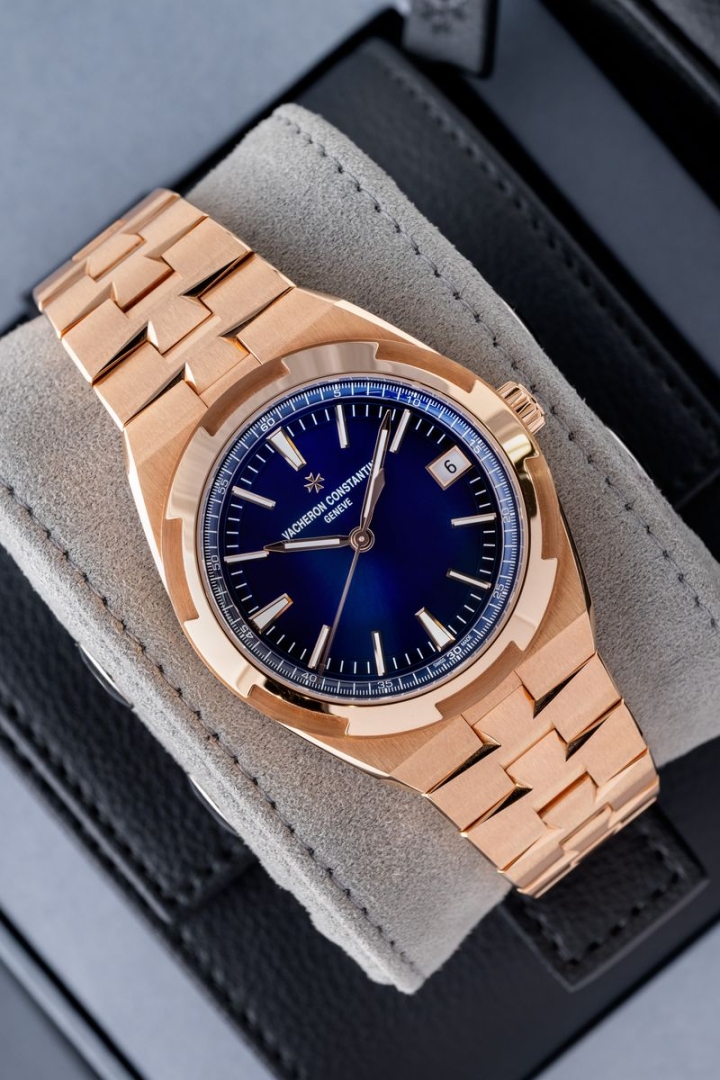 Set originale Vacheron Constantin Overseas  Blue Dial Rose Gold