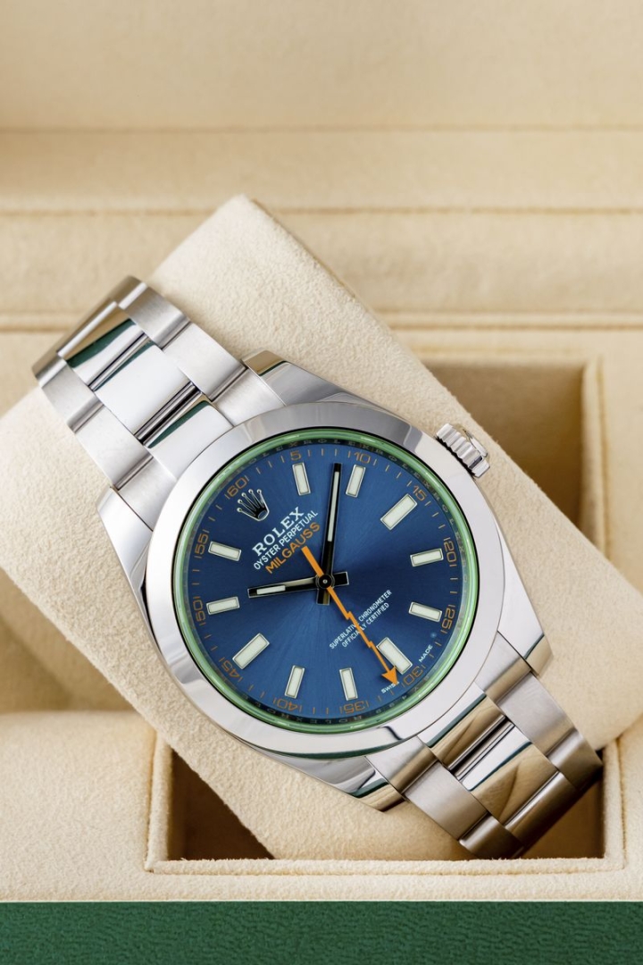 Set originale Rolex Milgauss Blue Dial