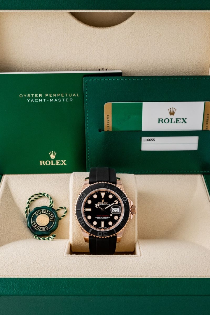 Vendita Rolex Yachtmaster 40 Rose Gold Oysterflex