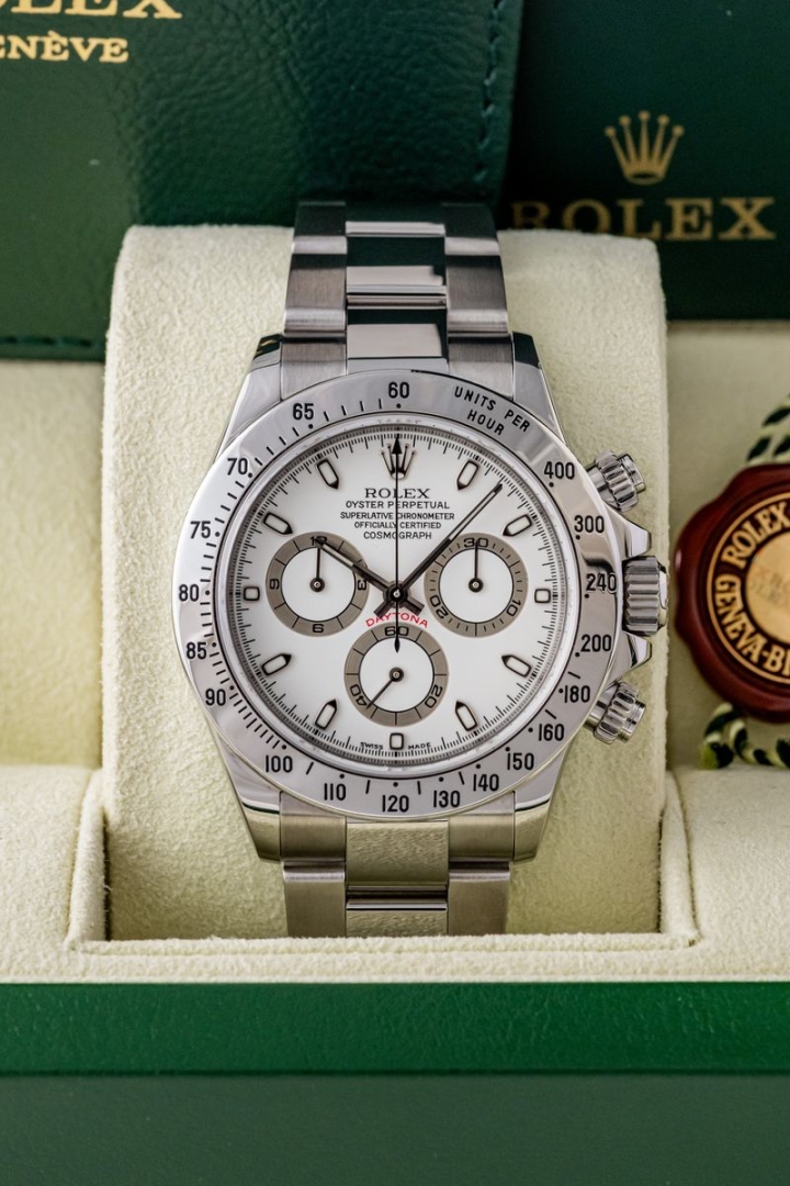Rolex Daytona White Dial di secondo polso