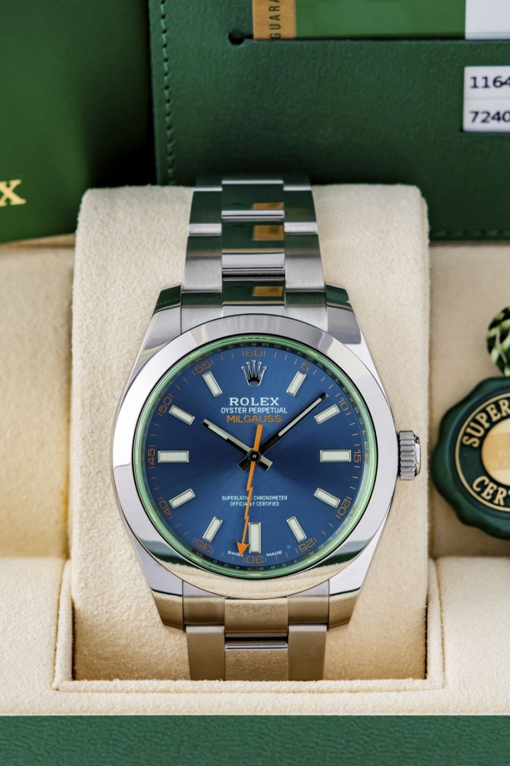 Rolex Milgauss Blue Dial di secondo polso