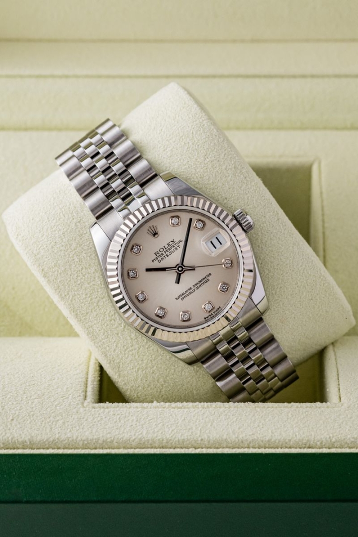 Set originale Rolex Datejust 31mm Silver Diamond Dial 